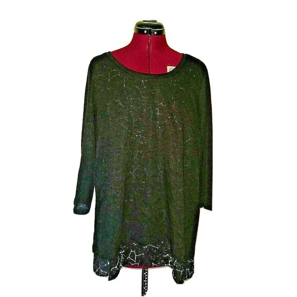 Style & Co Sweater Multicolor Women Size Medium 3/4 Sleeve - Picture 1 of 6